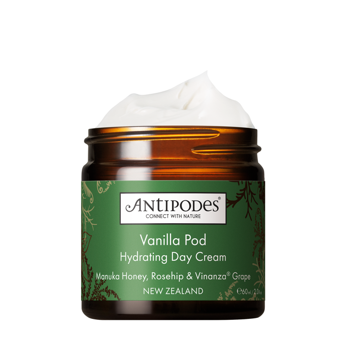 Vanilla Pod Hydrating Day Cream. Lehký, ale intenzivní hydratační krém proti stárnutí, který vyživuje pleť. 

