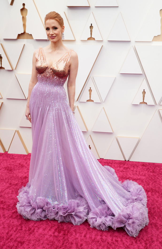 Jessica Chastain na udílení Oscarů 
