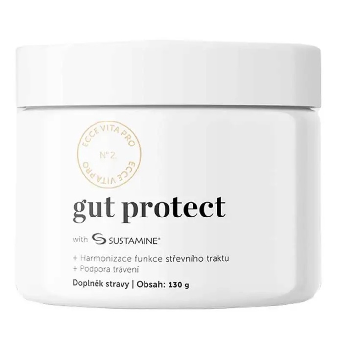 Gut Protect pro podporu trávení, vhodný pro lepší trávení, imunitu a nervový systém, podporuje i duševní zdraví, prodává Ecce Vita.
