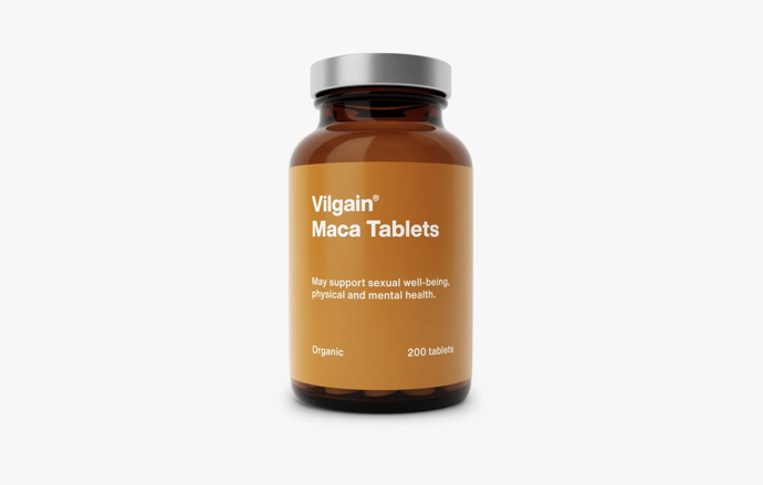 Vilgain Maca, přírodní energy booster a podpora libida, prodává Aktin.

