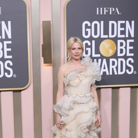 Michelle Williams na předávání Zlatých Glóbů 2023.
Michelle Williams na předávání Zlatých Glóbů 2023.