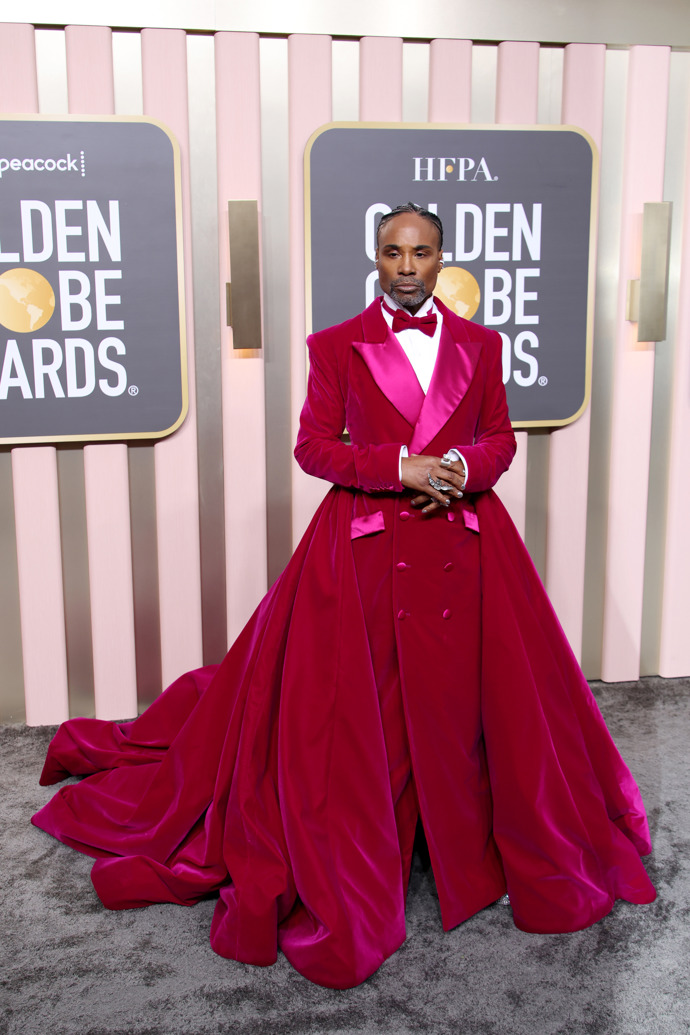  

Billy Porter na předávání Zlatých Glóbů 2023. 
