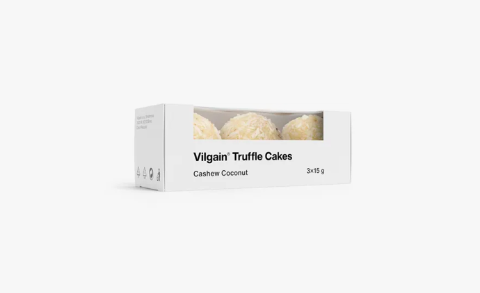  

Vilgain Truffle Cakes BIO kešu a kokos, xx Kč
