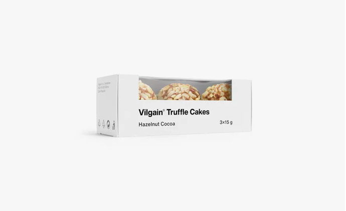  

Vilgain Truffle Cakes BIO lískové ořechy a kakao
