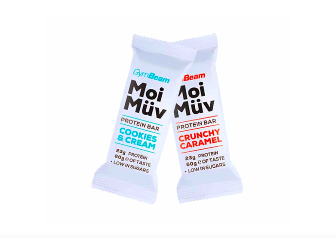  

MoiMüv Protein Bar cookies & cream a crunchy caramel
