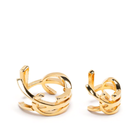  

Saint Laurent twisted monogram-shape earcuff, 9200 Kč, Saint Laurent

