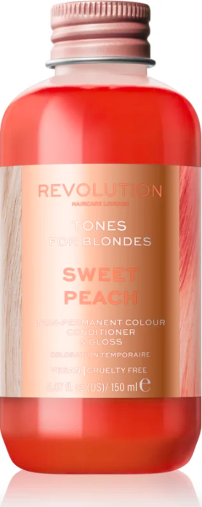 Tónovací balzám pro blond vlasy Tones for Blondes Sweet Peach, 215 Kč, Revolution Haircare, prodává Notino

