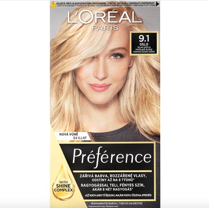 Barva na vlasy L'Oréal Paris Préférence 9.1, 189 Kč, L'Oréal Paris
