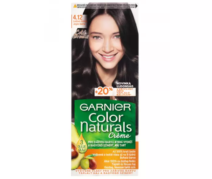 Permanentní barva Garnier Color Naturals 4.12 ledově hnědá, 119 Kč, Garnier
