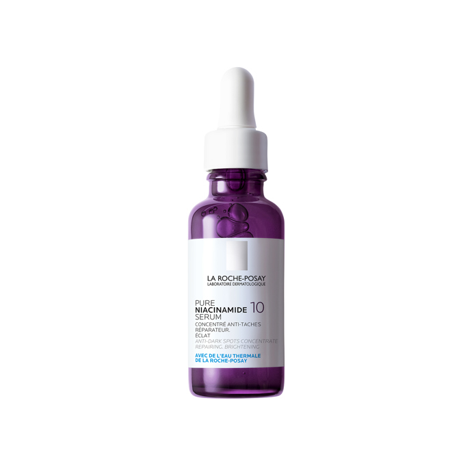 Sérum na redukci tmavých skvrn na pleti způsobených např. akné nebo jinými drobnými záněty
„Pure Niacinamide 10 Sérum“, La Roche-Posay, 1051 Kč
Sérum na redukci tmavých skvrn na pleti způsobených např. akné nebo jinými drobnými záněty
„Pure Niacinamide 10 Sérum“, La Roche-Posay, 1051 Kč
