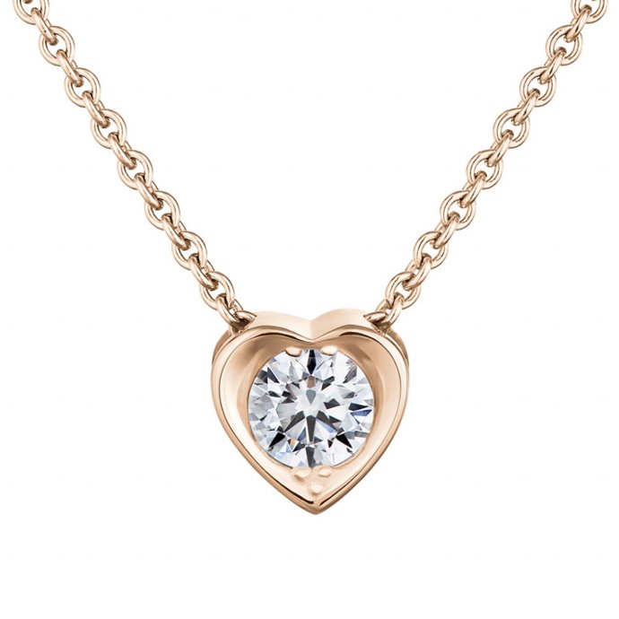 TIAMI, Přívěsek z růžového zlata s diamantem Pure Love

