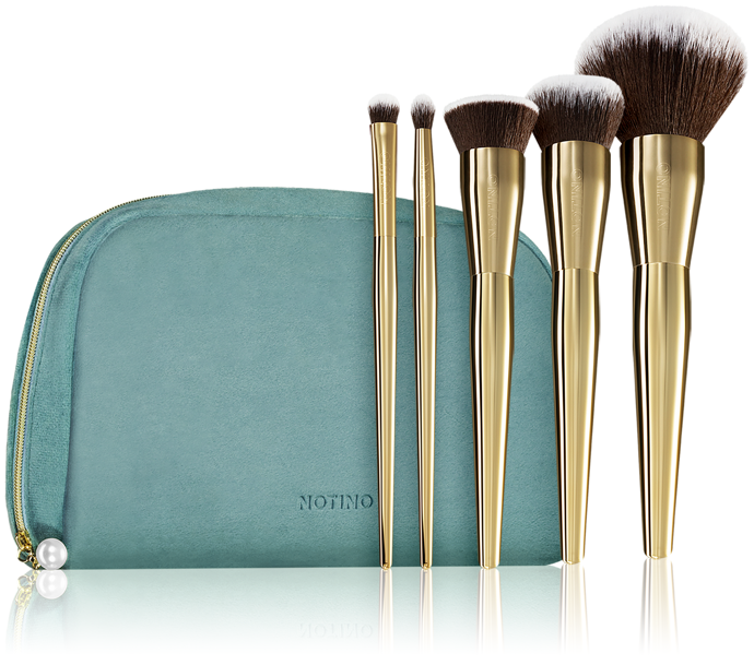  

Notino Grace Collection Mint Velvet taštička se sadou 5 štětců
