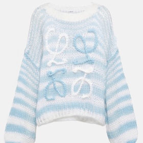  

Anagram striped mohair-blend sweater, LOEWE

