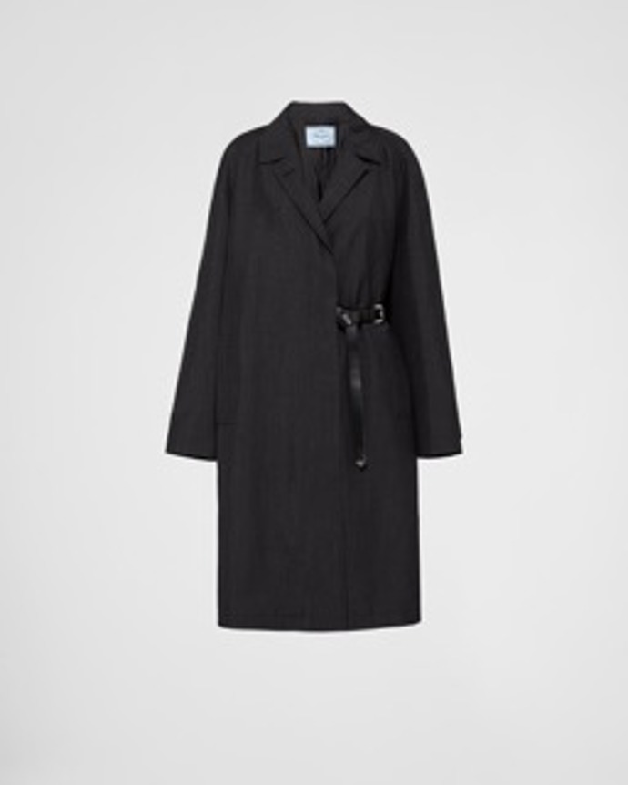 Single-breasted kid mohair coat, Prada
