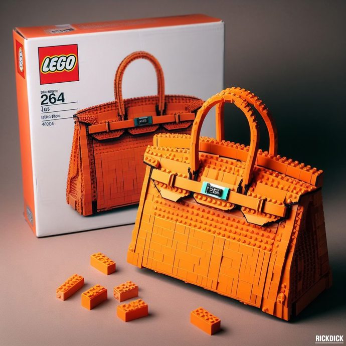 Fiktivní LEGO kabelka Birkin od Hermés
