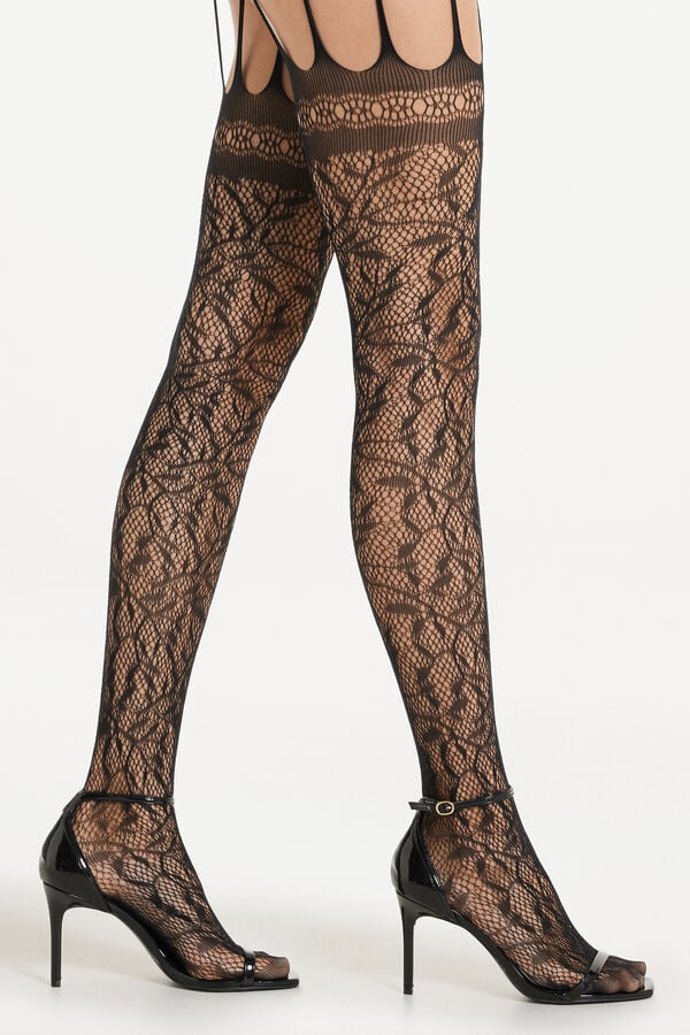  

 

 

 

Síťované punčocháče se vzorem krajky, Tezenis, 169 Kč
