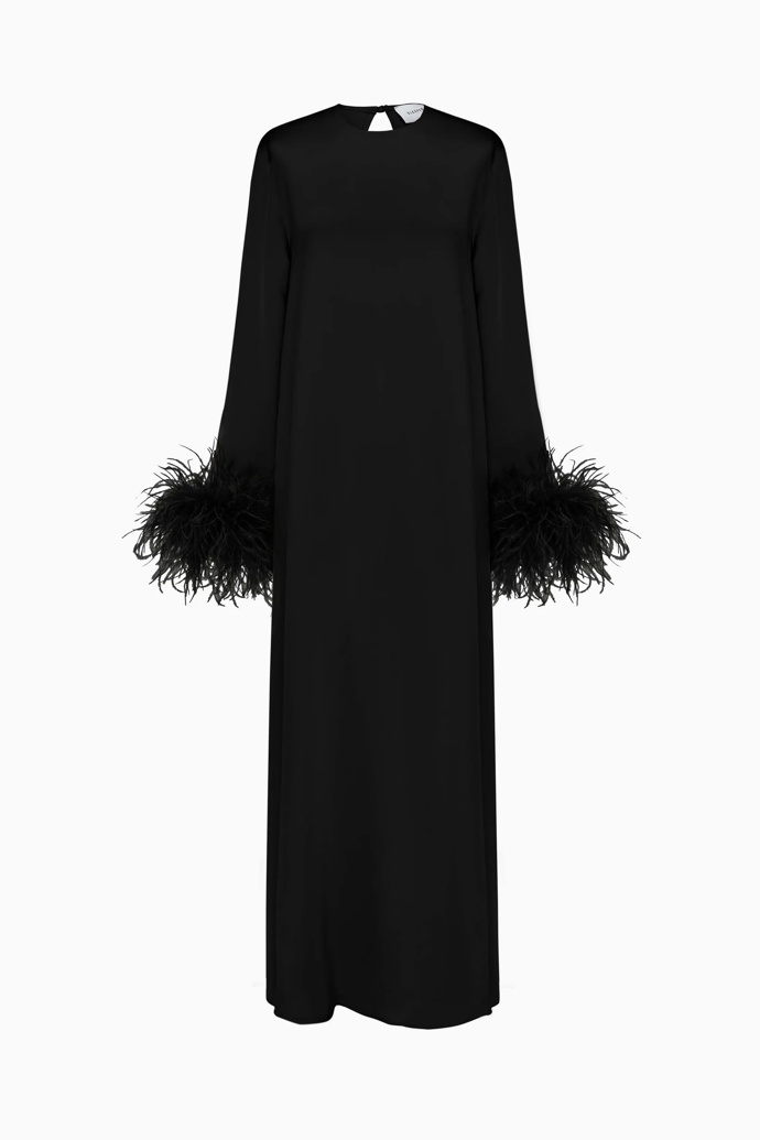  

Suzi Maxi Dress with Detachable Feathers in Black, Sleeper, 11229 Kč

