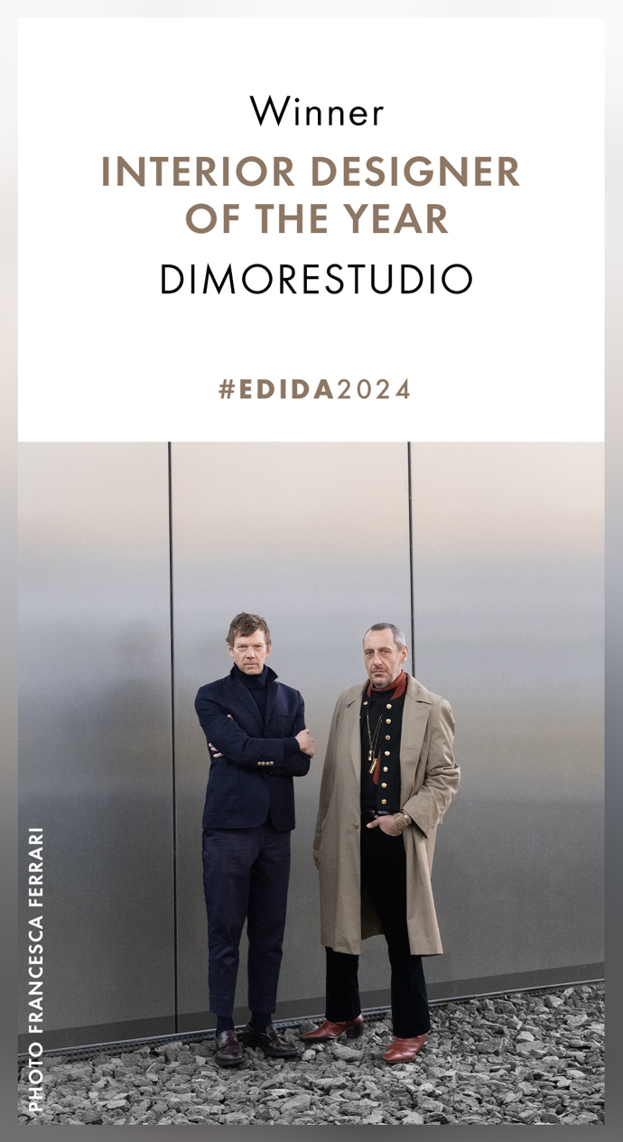  

Interiérový designér roku

Duo designérů Emiliano Salci a Britt Moran aka Dimorestudio, čerpají svou inspiraci z umění, módy, hudby i filmu a vymykají se všem trendům. Ve svých poetických interiérech plných emocí využívají množství sametu a dalších luxusních materiálů a vnášejí do dekadentní nostalgie prvky současného designu. Na jejich návrhy můžete narazit jak v rezidencích, hotelech nebo obchodech a spektakulární bývají i jejich instalace v rámci festivalu Salone del Mobile.


 
