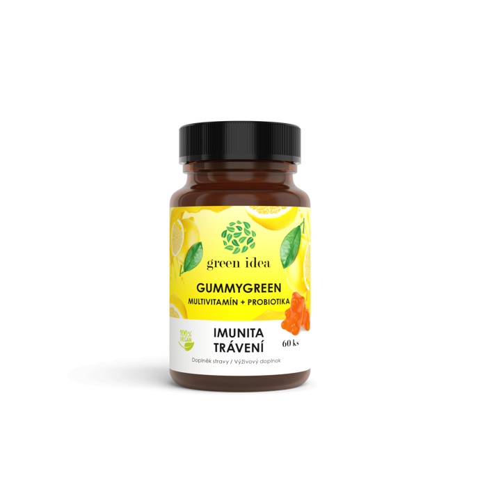 GUMMYGREEN - MULTIVITAMÍN + PROBIOTIKA pro podporu imunity a trávení

