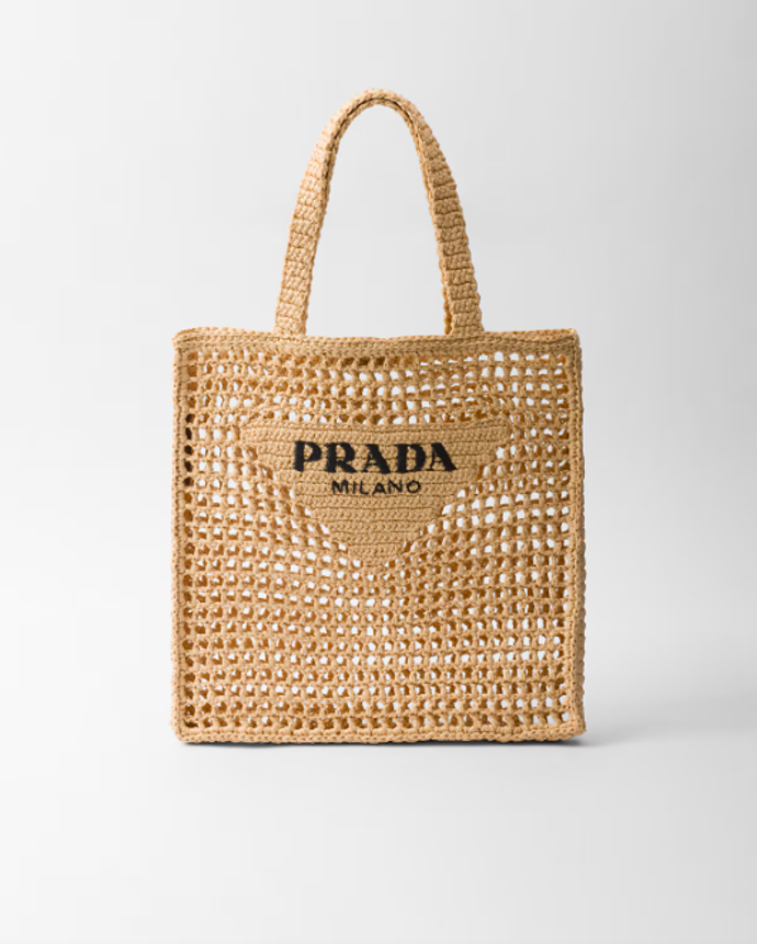  

Crochet tote bag, Prada, 42 200 Kč
