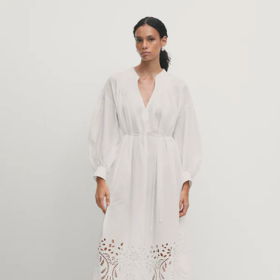 Bílé šaty s výšivkou, Massimo Dutti, 3295 Kč
Bílé šaty s výšivkou, Massimo Dutti, 3295 Kč