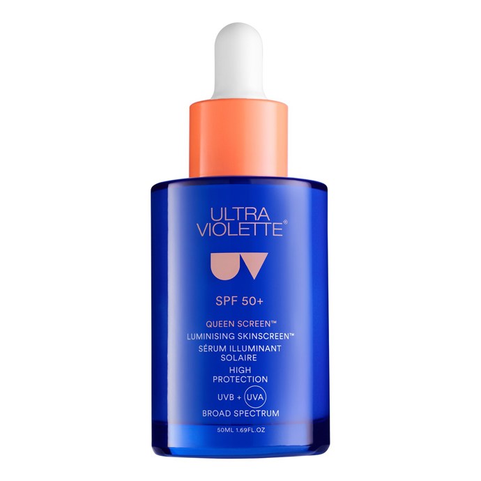  

Sluneční osvětlující sérum Queen Screen SPF 50+ SKINSCREEN™, Ultra Violette, 1 100 Kč, prodává Sephora
