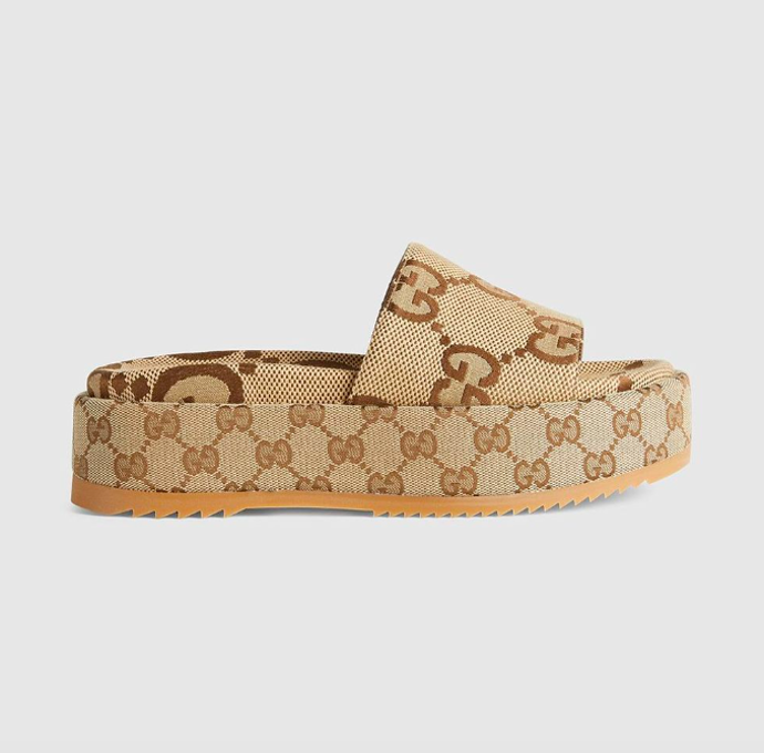  

Women's platform slide sandals, Gucci, 14 400 Kč
