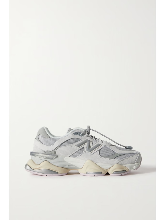  

Tenisky 9060 rubber and leather-trimmed suede and mesh sneakers, New Balance, 160 liber, Net-a-porter
