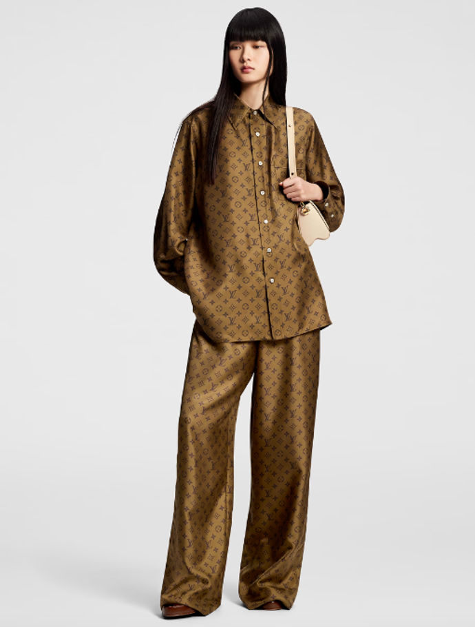Monogram Print Baggy Pajama Pants a Monogram Print Pajama Shirt, Louis Vuitton, cena na vyžádání v butiku
