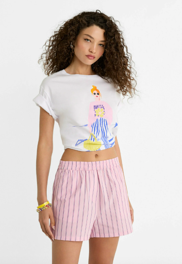  

Striped Shorts With Elastic Waistband, Stradivarius, 449 Kč, prodává Zalando.cz
