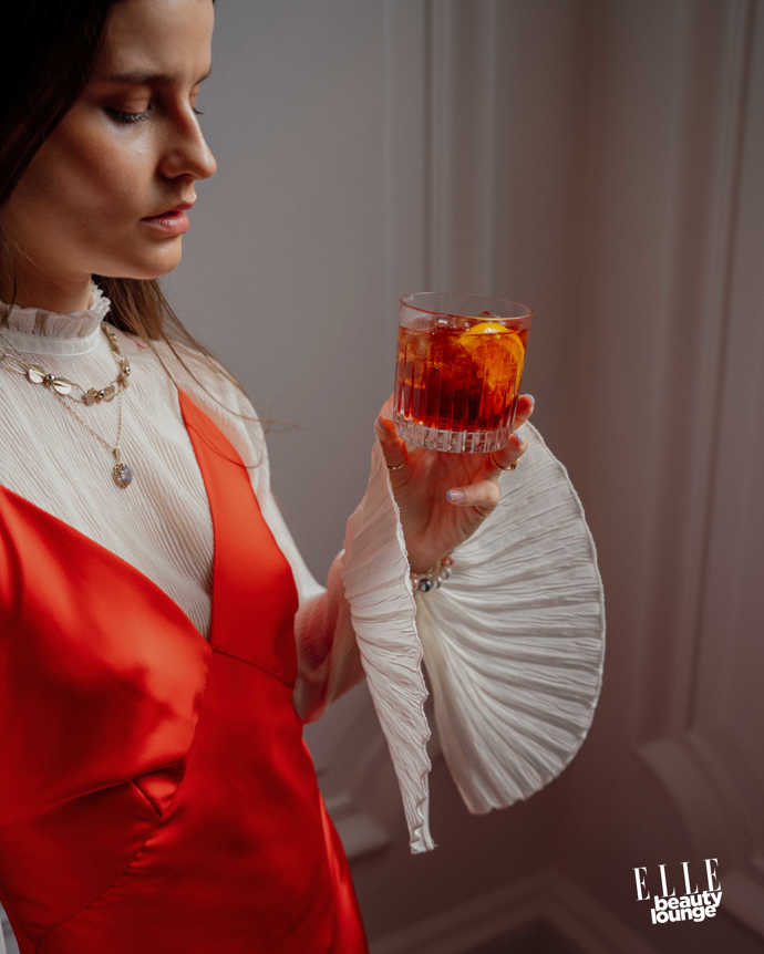Drinky namíchané z Campari, Beluga a Fever Tree
