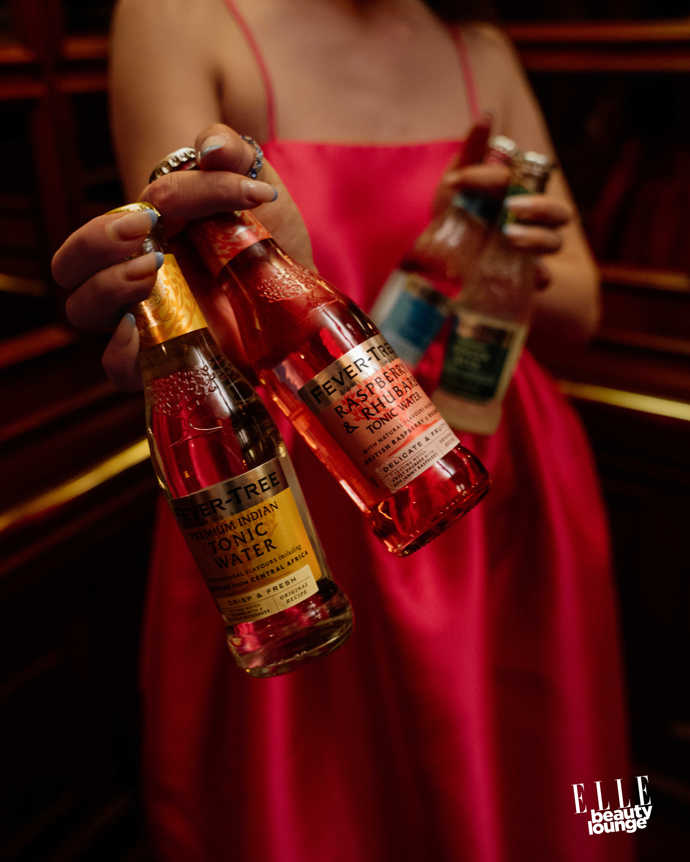 Drinky namíchané z Campari, Beluga a Fever Tree
