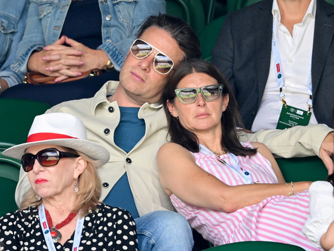 Jamie Oliver a Jools Olive na Wimbledonu.
