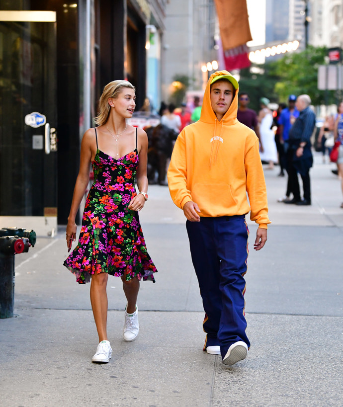  

Hailey Baldwin a Justin Bieber na procházce New Yorkem v roce 2018
