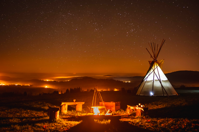 Teepee na Vrchu, Drslavice
