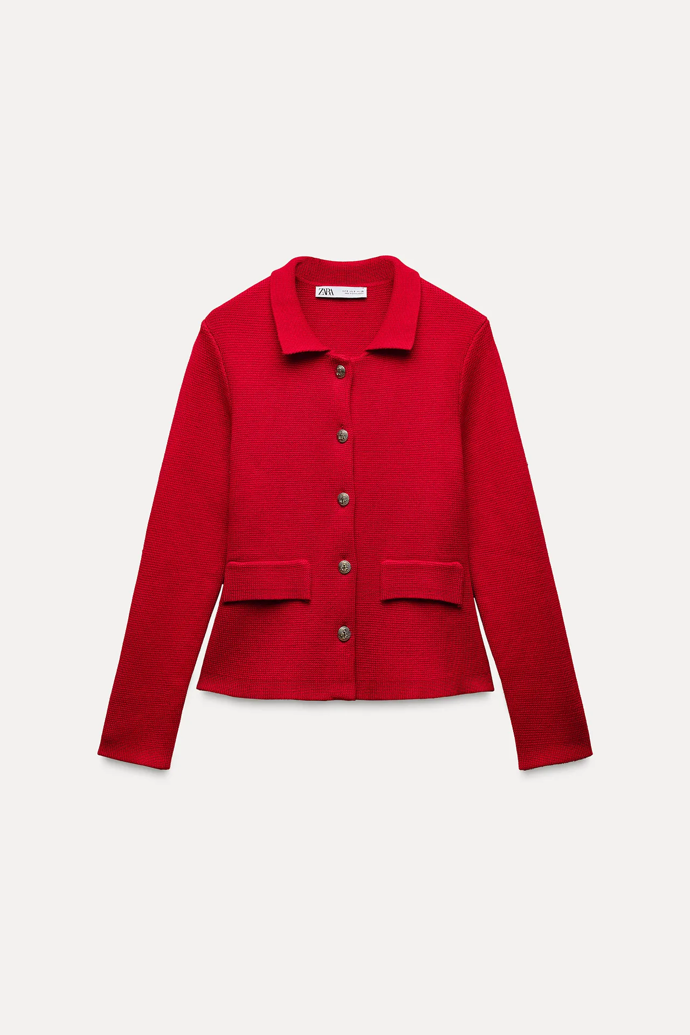 Úpletový kardigan s knoflíky, Zara, 849 Kč