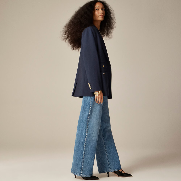 Široké džíny se cvočky, J.Crew, 6408 Kč