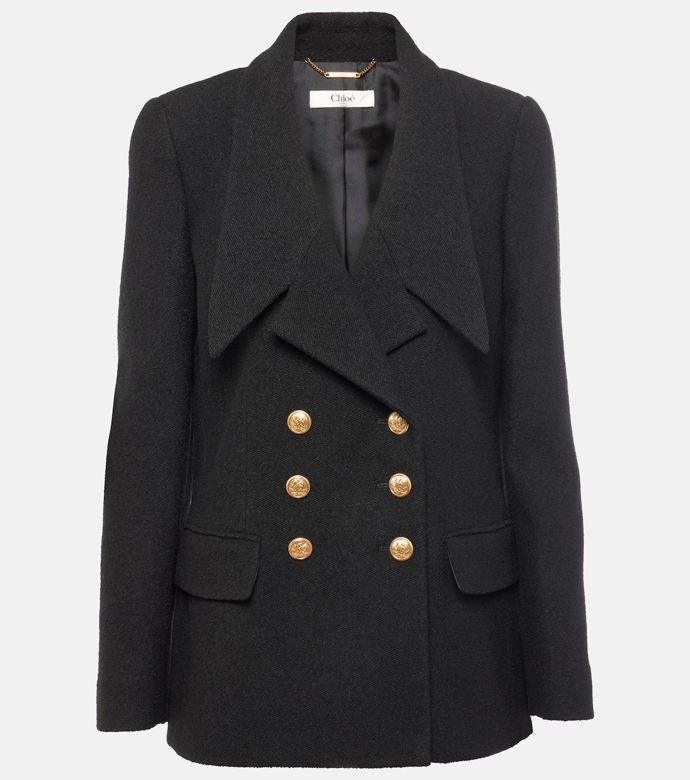 Vlněný bouclé blejzr s dvouřadým zapínáním, Chloé, prodává Nordstrom, 95 644 Kč
