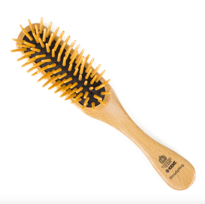  Wood Bristle Narrow Detangling Hair Brush, Woodyhog, 369 Kč
