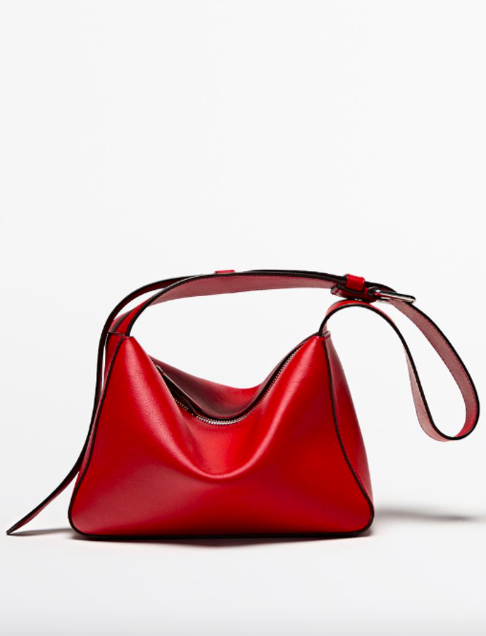  Mini kabelka z kůže napa, Massimo Dutti, 4 599 Kč