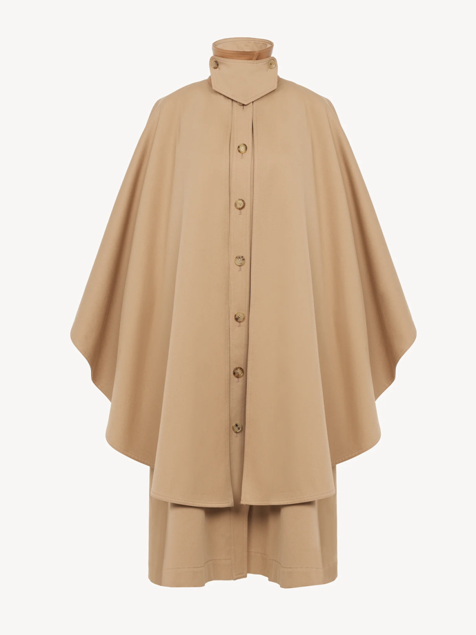 Pelerína z gabardénu a organické bavlny, Chloé, 113 575 Kč