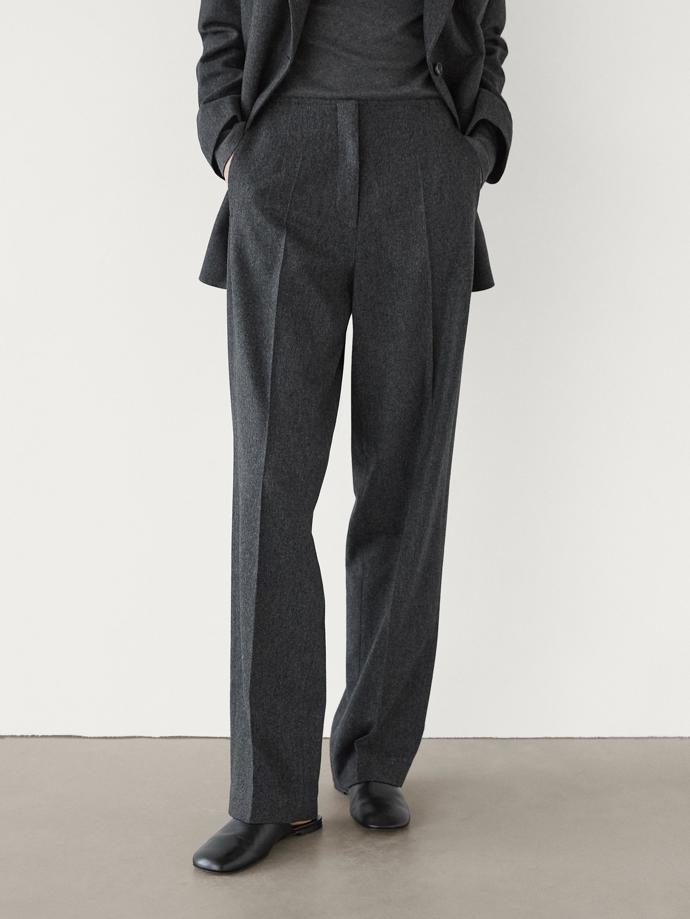  Kalhoty z vlněného flanelu, Massimo Dutti, 3299 Kč