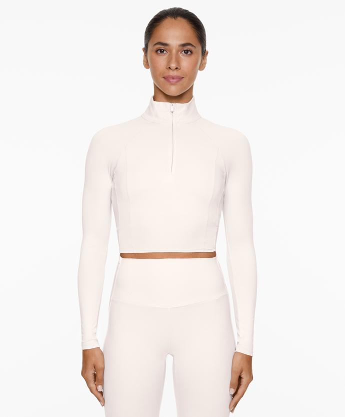 Pohodlné dlouhé triko se zipy, Oysho, 999 Kč