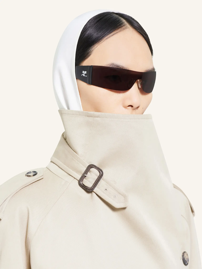 Dlouhý asymetrický trench coat, Courrèges, 45 256 Kč