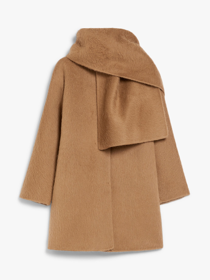  Kabát z vlny a alpaky se šálou, Max Mara, 37 700 Kč
