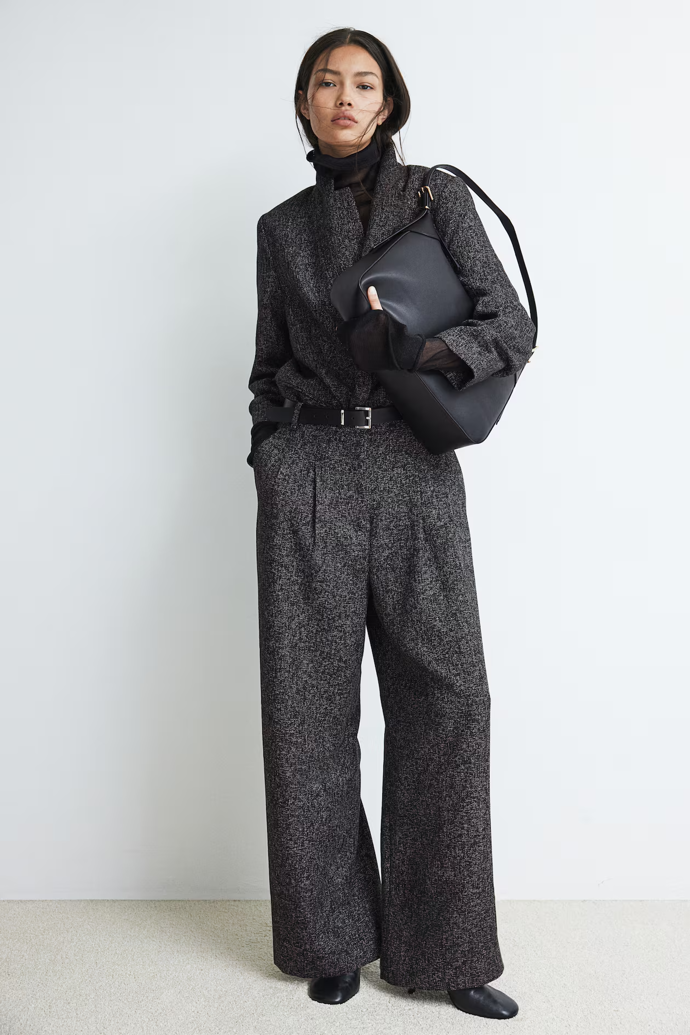 Široké vlněné kalhoty, H&M, 839 Kč