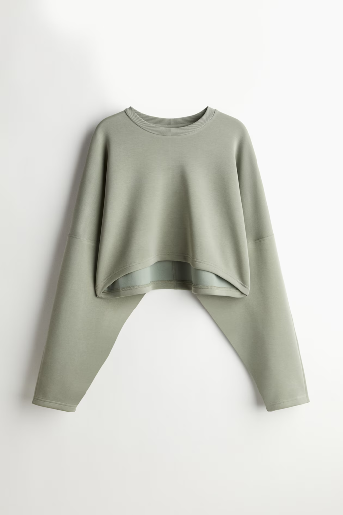 Sportovní croptop z materiálu DryMove™, H&M, 839 Kč