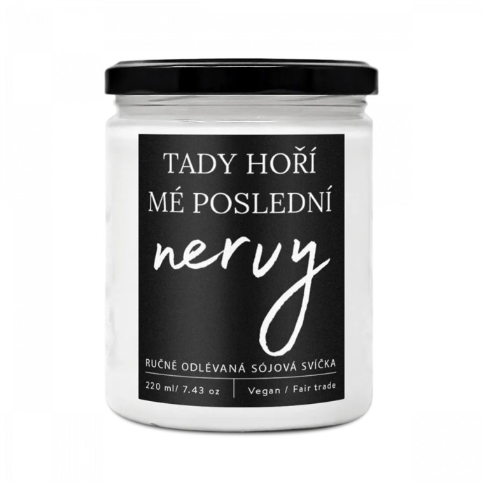 Mé poslední nervy - designová handmade svíčka, Soaphoria, 255 Kč