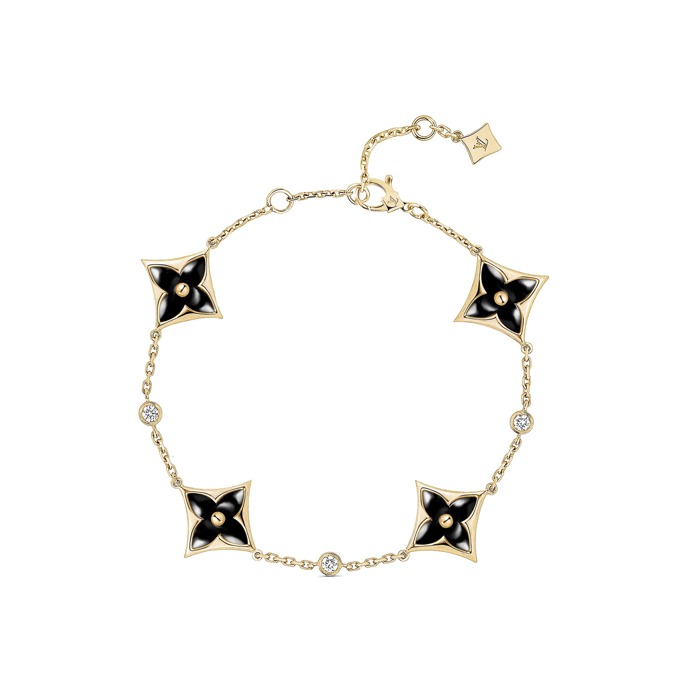  Color Blossom BB Multi-Motifs Bracelet ze žlutého zlata s onyxy a diamanty, Louis Vuitton, info o ceně v butiku