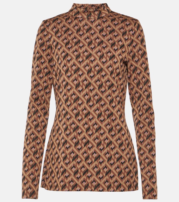  Top z vlněné směsi, Diane Von Furstenberg, prodává MyTheresa, 5311 Kč
